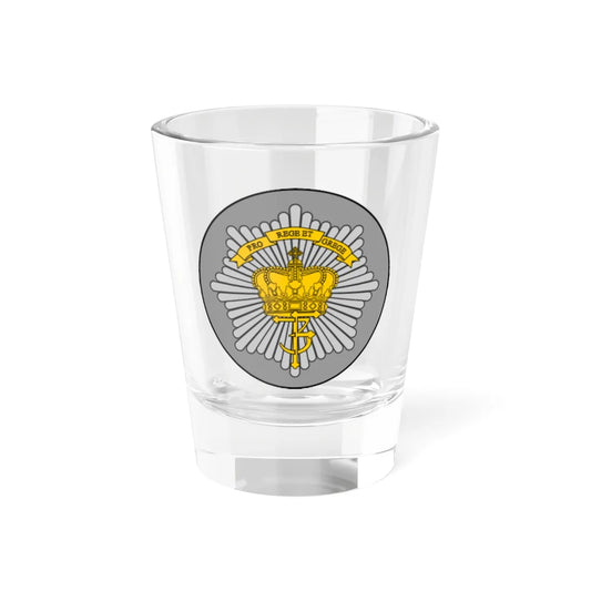 Emblem for the Danish Royal Life Guards VI Battalion (Denmark) (Coat of Arms) Shot Glass 1.5oz 1.5oz - Go Mug Yourself