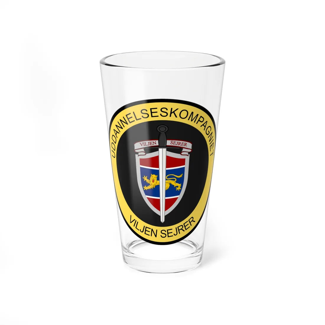 Emblem for the HBU-EFR (Denmark) (Coat of Arms) Pint Glass 16oz 16oz - Go Mug Yourself