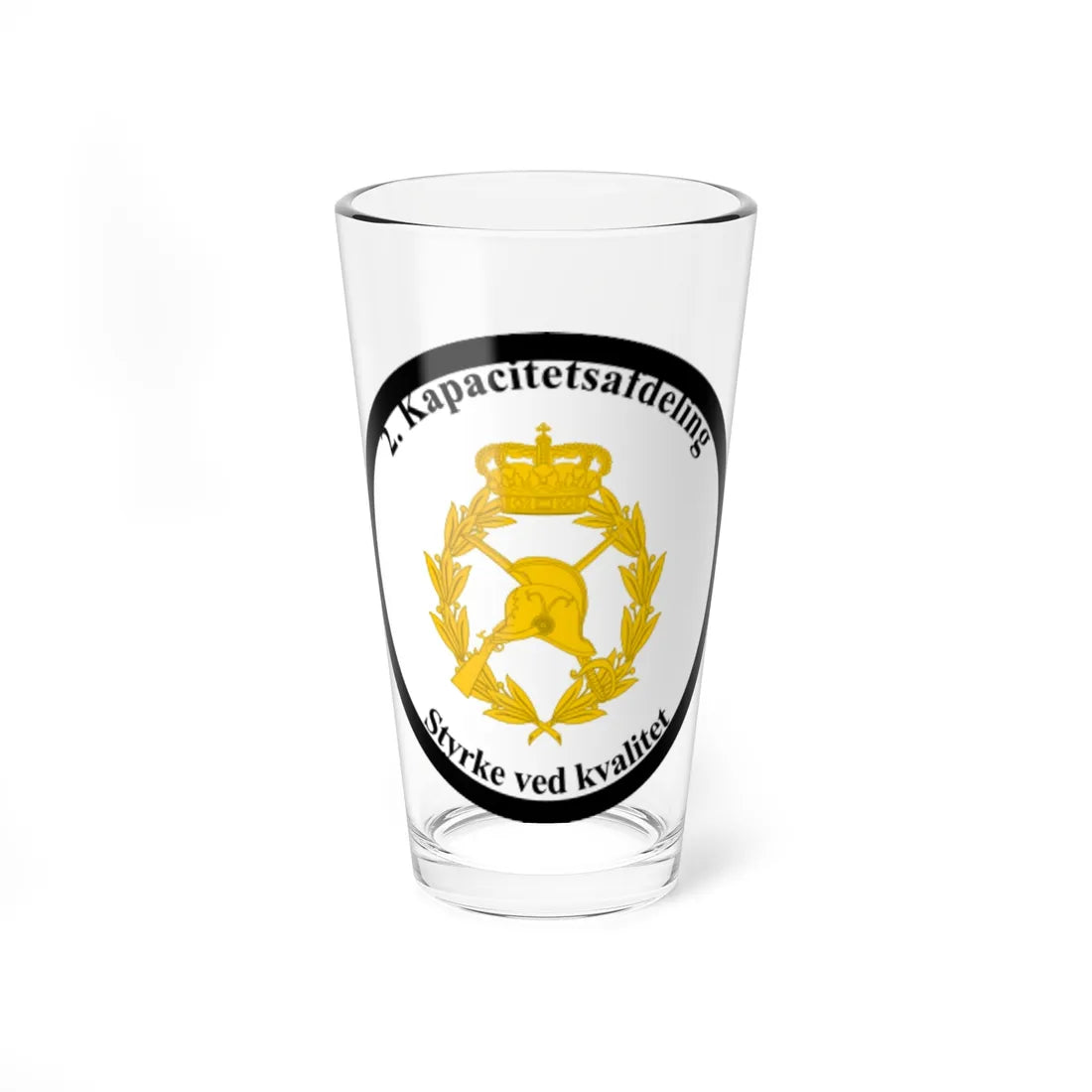 Emblem for the II-DAR (Denmark) (Coat of Arms) Pint Glass 16oz 16oz - Go Mug Yourself