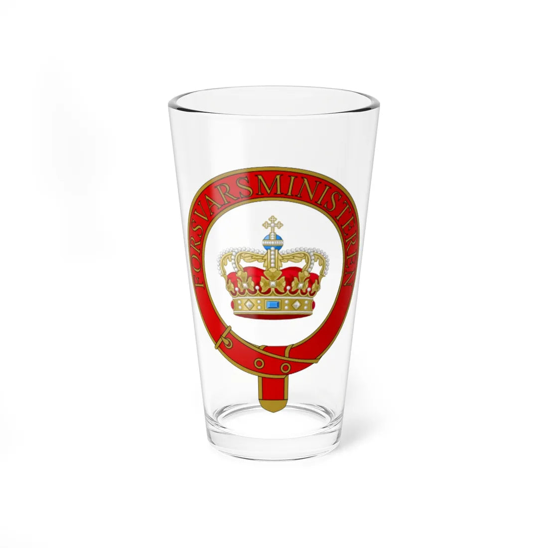 Emblem for the Minister of Defence Denmark (Denmark) (Coat of Arms) Pint Glass 16oz 16oz - Go Mug Yourself