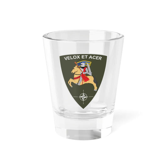 Emblem for the Multinational Division North (Denmark) (Coat of Arms) Shot Glass 1.5oz 1.5oz - Go Mug Yourself
