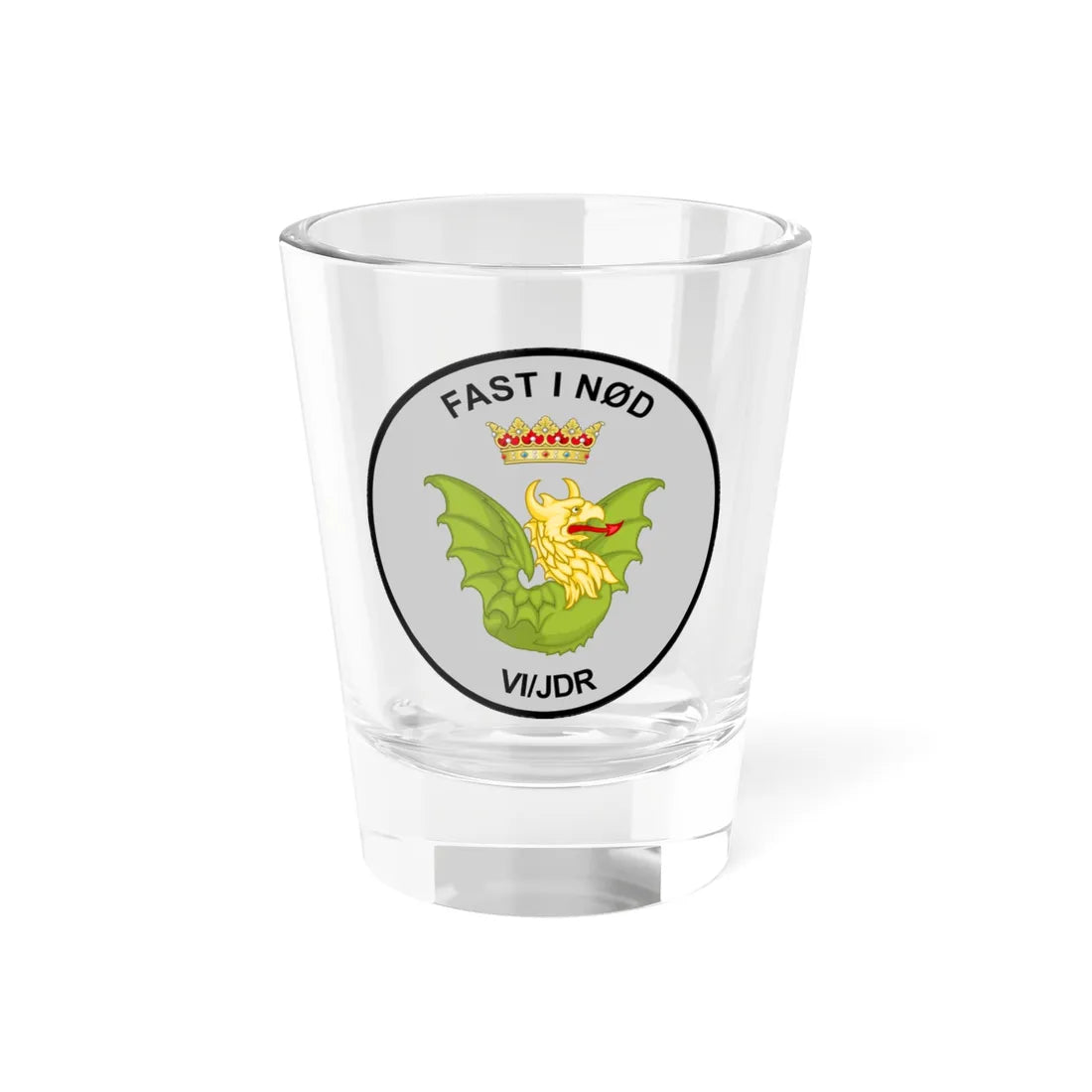 Emblem for the VI-JDR (Denmark) (Coat of Arms) Shot Glass 1.5oz 1.5oz - Go Mug Yourself