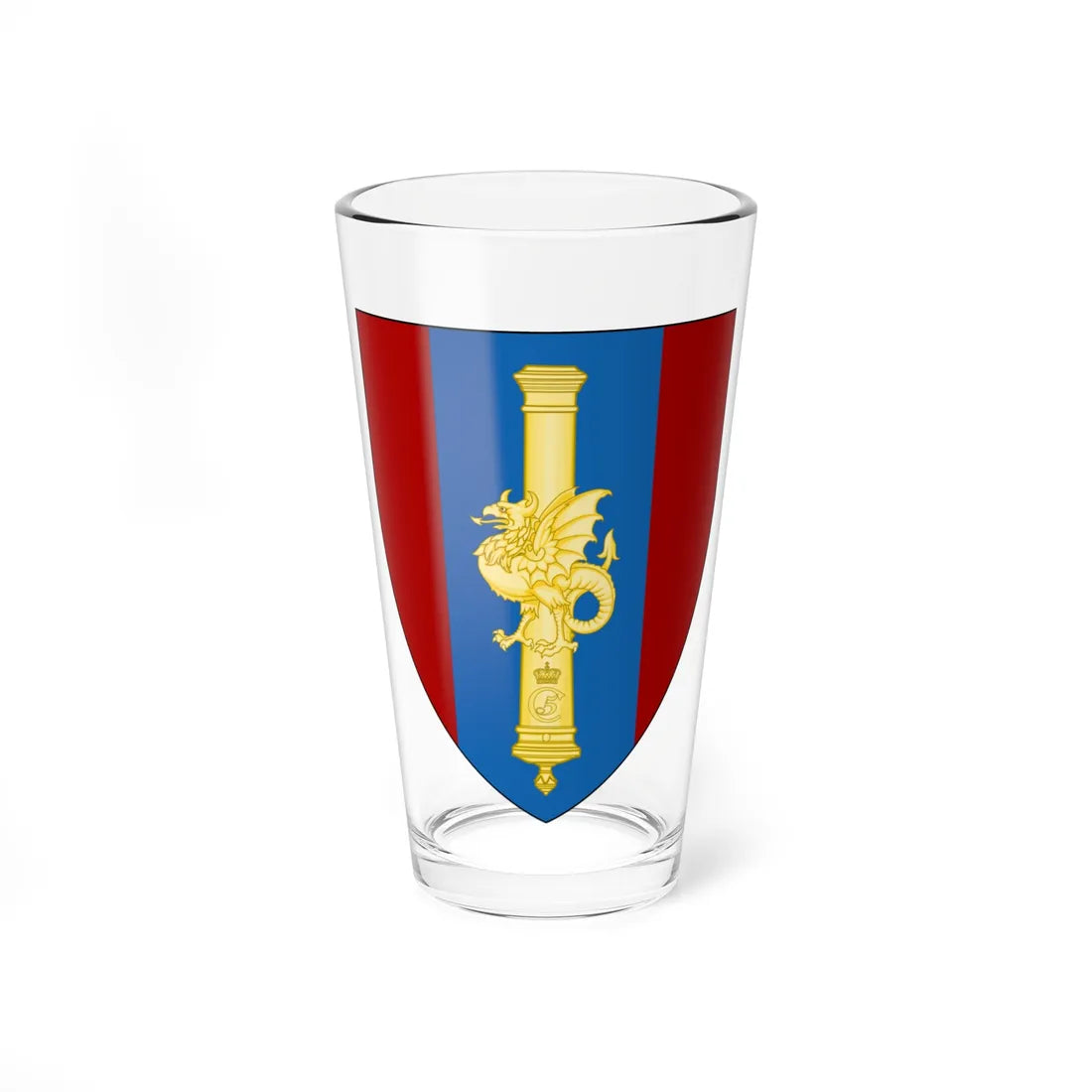 Emblem for the XII-BV (Denmark) (Coat of Arms) Pint Glass 16oz 16oz - Go Mug Yourself