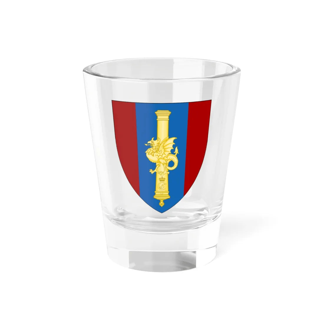 Emblem for the XII-BV (Denmark) (Coat of Arms) Shot Glass 1.5oz 1.5oz - Go Mug Yourself