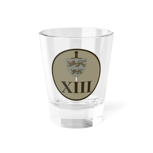 Emblem for the XIII-SLFR (Denmark) (Coat of Arms) Shot Glass 1.5oz 1.5oz - Go Mug Yourself