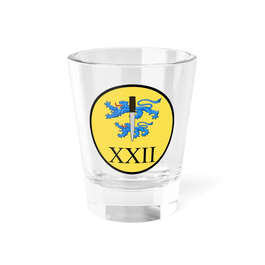 Emblem for the XXII-SLFR (Denmark) (Coat of Arms) Shot Glass 1.5oz 1.5oz - Go Mug Yourself