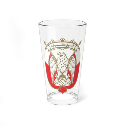 Emblem of Abu Dhabi - Gold (United Arab Emirates) (Coat of Arms) Pint Glass 16oz 16oz - Go Mug Yourself