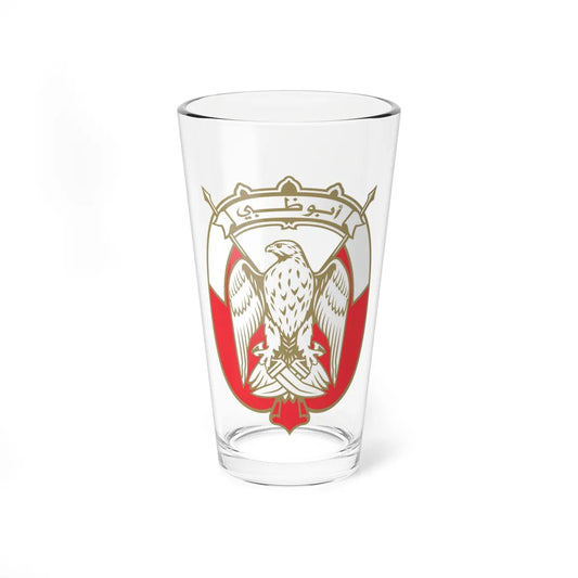 Emblem of Abu Dhabi - Gold (United Arab Emirates) (Coat of Arms) Pint Glass 16oz 16oz - Go Mug Yourself