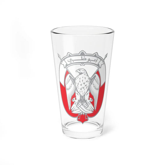 Emblem of Abu Dhabi - Silver (United Arab Emirates) (Coat of Arms) Pint Glass 16oz 16oz - Go Mug Yourself