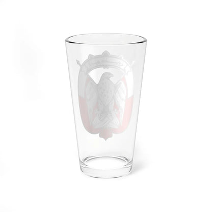 Emblem of Abu Dhabi - Silver (United Arab Emirates) (Coat of Arms) Pint Glass 16oz - Go Mug Yourself