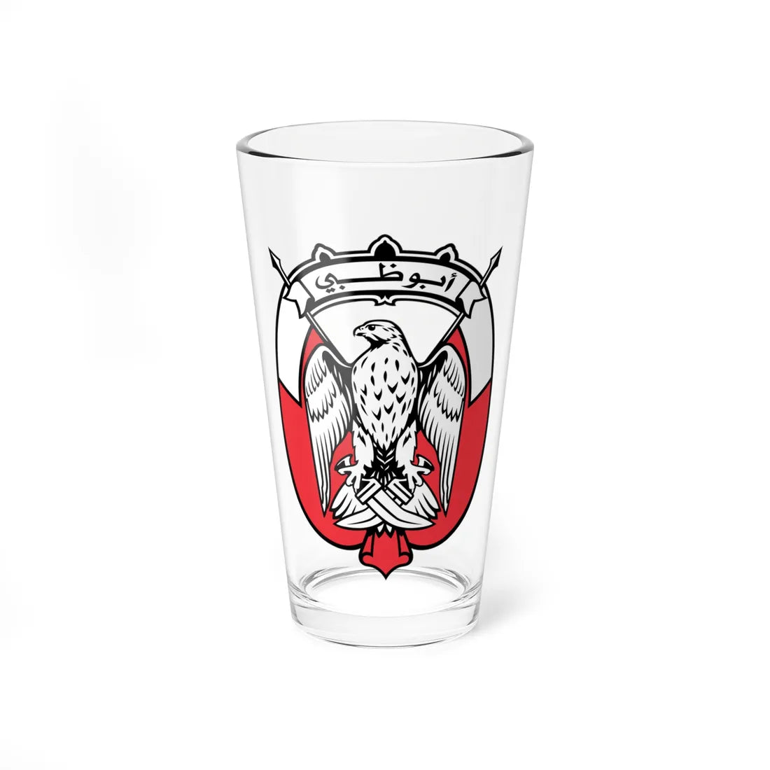 Emblem of Abu Dhabi (United Arab Emirates) (Coat of Arms) Pint Glass 16oz 16oz - Go Mug Yourself