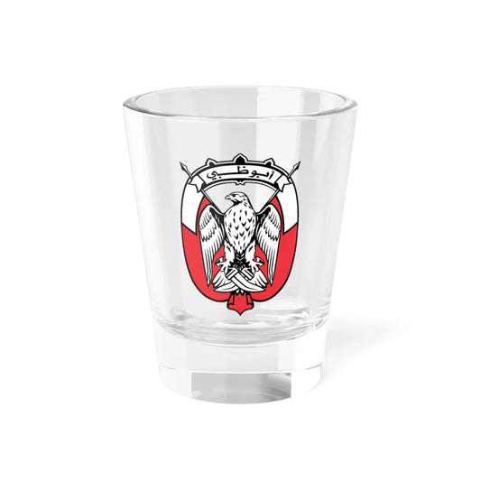 Emblem of Abu Dhabi (United Arab Emirates) (Coat of Arms) Shot Glass 1.5oz 1.5oz - Go Mug Yourself