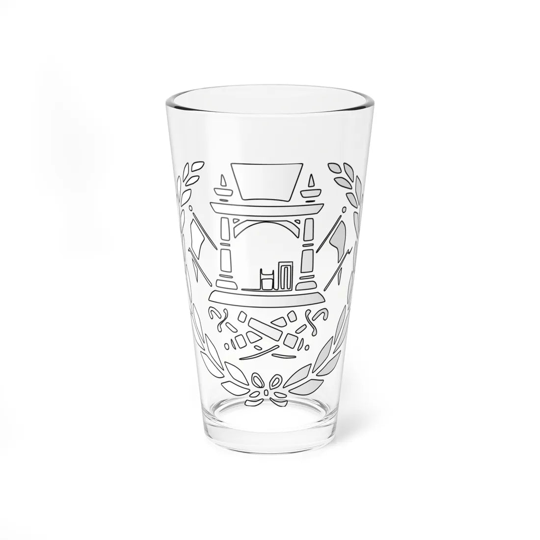 Emblem of Afghanistan 1901-1919 (Afghanistan) (Coat of Arms) Pint Glass 16oz 16oz - Go Mug Yourself