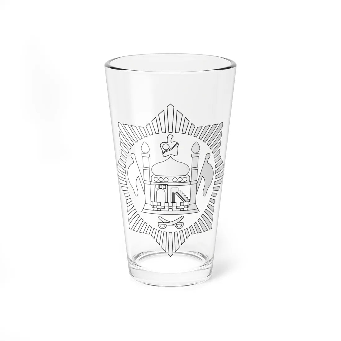 Emblem of Afghanistan 1919-1926 (Afghanistan) (Coat of Arms) Pint Glass 16oz 16oz - Go Mug Yourself