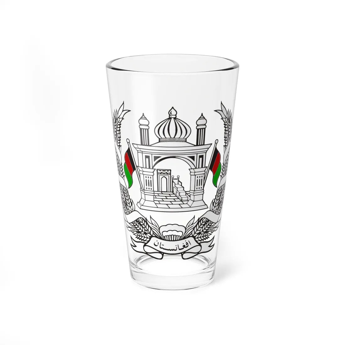 Emblem of Afghanistan 1973-1974 (Afghanistan) (Coat of Arms) Pint Glass 16oz 16oz - Go Mug Yourself