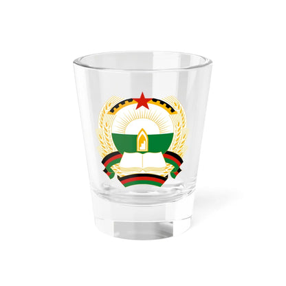 Emblem of Afghanistan 1980-1987 (Afghanistan) (Coat of Arms) Shot Glass 1.5oz 1.5oz - Go Mug Yourself