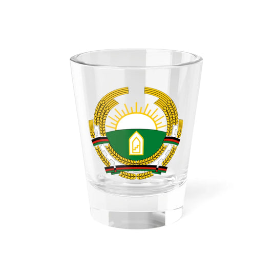 Emblem of Afghanistan 1987-1992 (Afghanistan) (Coat of Arms) Shot Glass 1.5oz 1.5oz - Go Mug Yourself