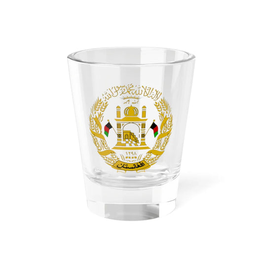 Emblem of Afghanistan 2004-2013 (Afghanistan) (Coat of Arms) Shot Glass 1.5oz 1.5oz - Go Mug Yourself