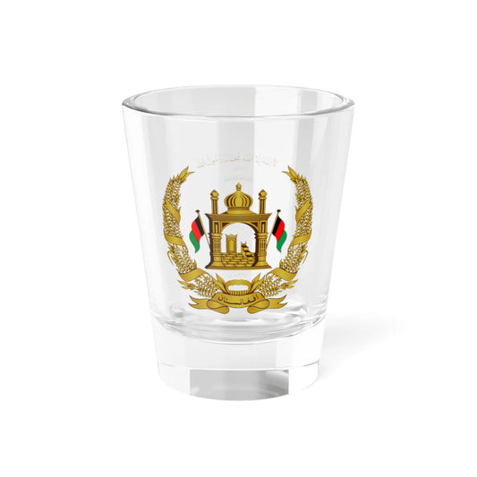 Emblem of Afghanistan 2004-2021 (Afghanistan) (Coat of Arms) Shot Glass 1.5oz 1.5oz - Go Mug Yourself