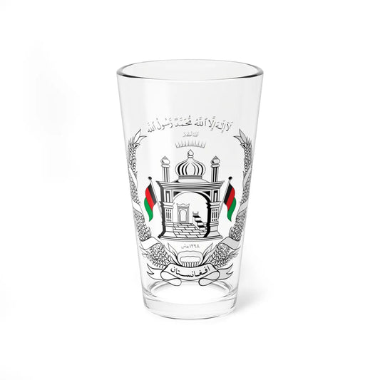 Emblem of Afghanistan 2013-2021 variant (Afghanistan) (Coat of Arms) Pint Glass 16oz 16oz - Go Mug Yourself