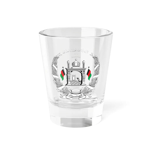 Emblem of Afghanistan 2013-2021 variant (Afghanistan) (Coat of Arms) Shot Glass 1.5oz 1.5oz - Go Mug Yourself