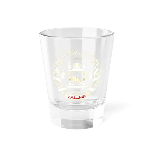 Emblem of Afghanistan present on the flag 2004-2013 (Afghanistan) (Coat of Arms) Shot Glass 1.5oz 1.5oz - Go Mug Yourself
