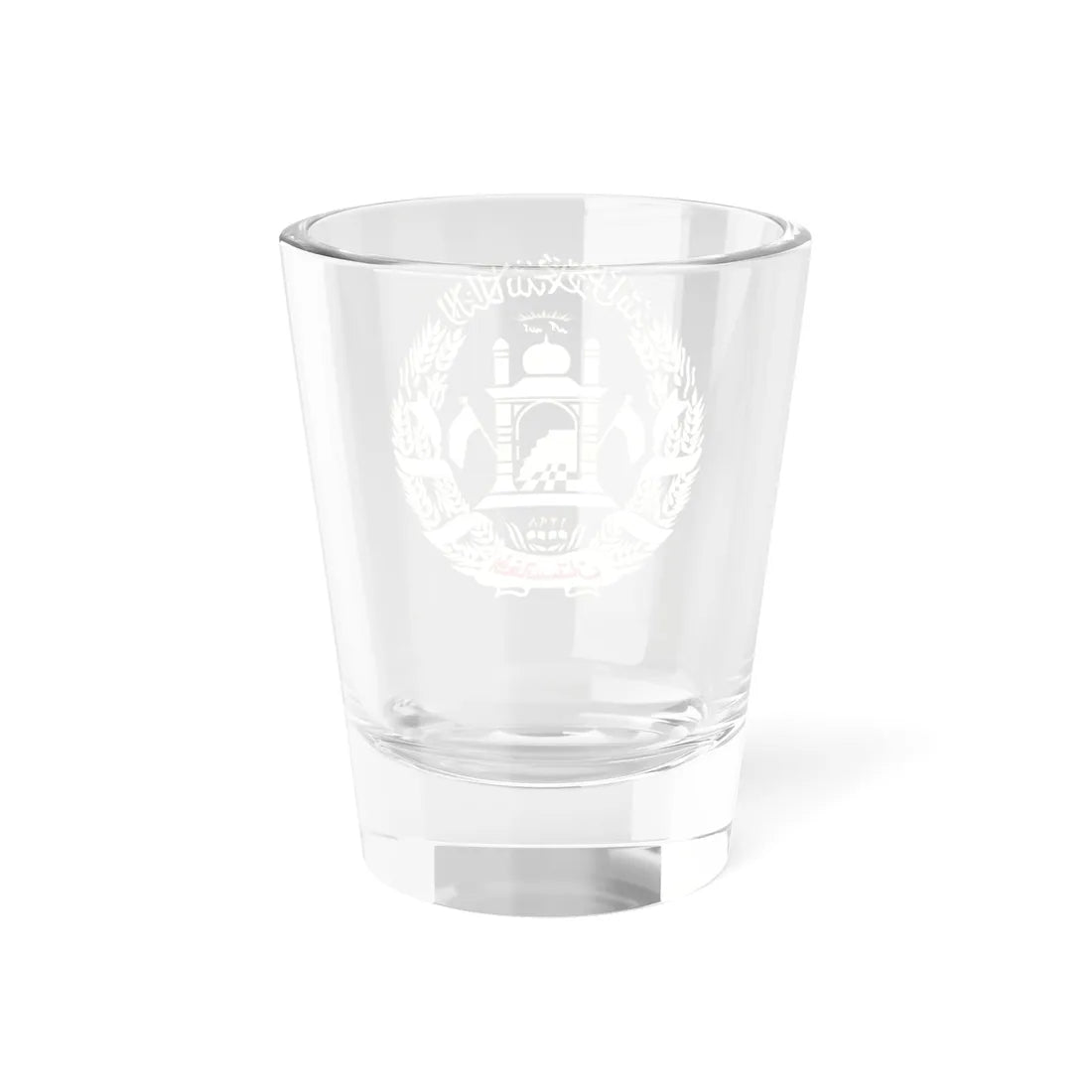 Emblem of Afghanistan present on the flag 2004-2013 (Afghanistan) (Coat of Arms) Shot Glass 1.5oz - Go Mug Yourself