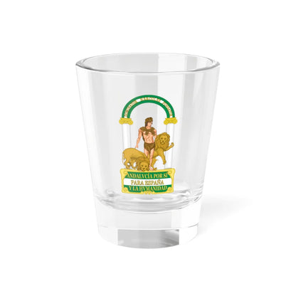 Emblem of Andalusia (Spain) (Coat of Arms) Shot Glass 1.5oz 1.5oz - Go Mug Yourself