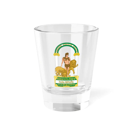 Emblem of Andalusia (Spain) (Coat of Arms) Shot Glass 1.5oz 1.5oz - Go Mug Yourself