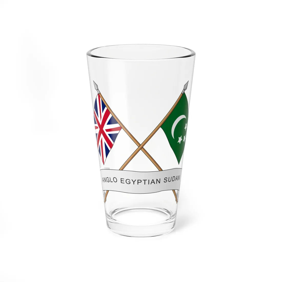Emblem of Anglo-Egyptian Sudan (Egypt) (Coat of Arms) Pint Glass 16oz 16oz - Go Mug Yourself