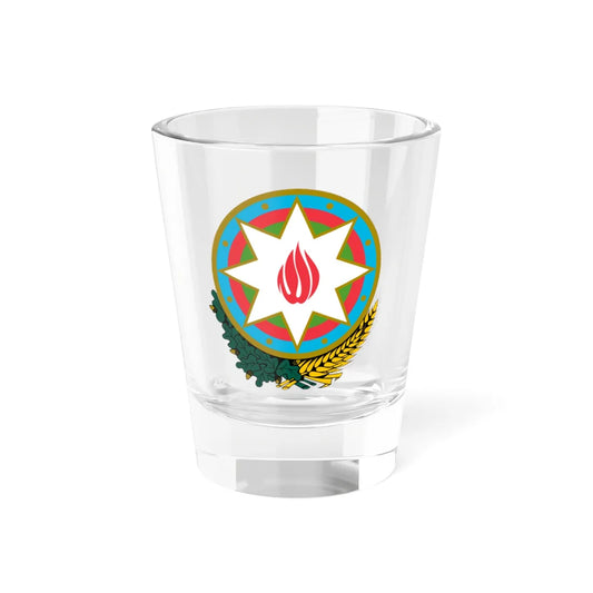 Emblem of Azerbaijan (Azerbaijan) (Coat of Arms) Shot Glass 1.5oz 1.5oz - Go Mug Yourself