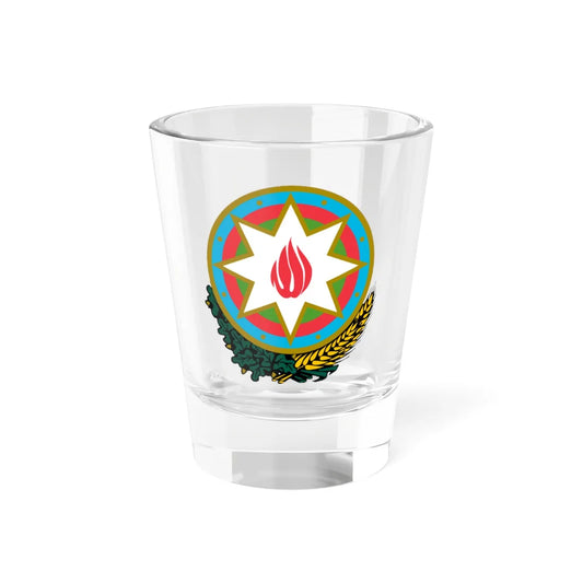 Emblem of Azerbaijan simmetric (Azerbaijan) (Coat of Arms) Shot Glass 1.5oz 1.5oz - Go Mug Yourself