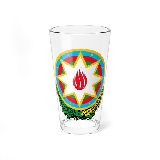 Emblem of Azerbaijan simmetric star (Azerbaijan) (Coat of Arms) Pint Glass 16oz 16oz - Go Mug Yourself