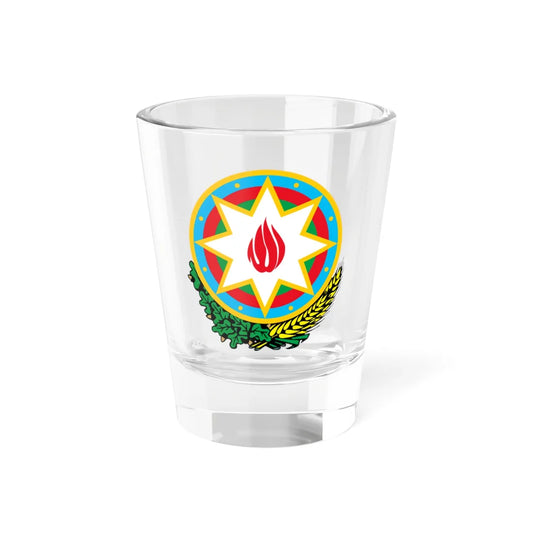 Emblem of Azerbaijan simmetric star (Azerbaijan) (Coat of Arms) Shot Glass 1.5oz 1.5oz - Go Mug Yourself