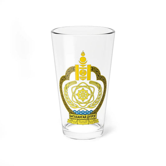 Emblem of Bagakhangai district Ulaanbaatar (Mongolia) (Coat of Arms) Pint Glass 16oz 16oz - Go Mug Yourself