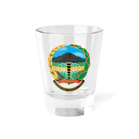 Emblem of Banyumas Regency (Indonesia) (Coat of Arms) Shot Glass 1.5oz 1.5oz - Go Mug Yourself