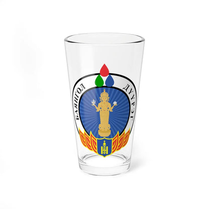 Emblem of Bayangol district Ulaanbaatar (Mongolia) (Coat of Arms) Pint Glass 16oz 16oz - Go Mug Yourself