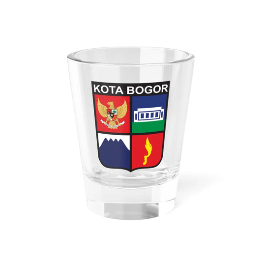 Emblem of Bogor (Indonesia) (Coat of Arms) Shot Glass 1.5oz 1.5oz - Go Mug Yourself