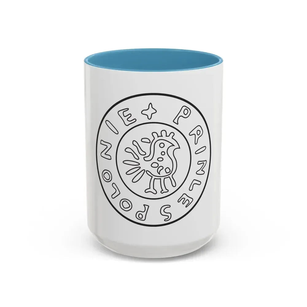 Emblem of Civitas Schinesghe - Accent Coffee Mug 15oz Light Blue - Go Mug Yourself