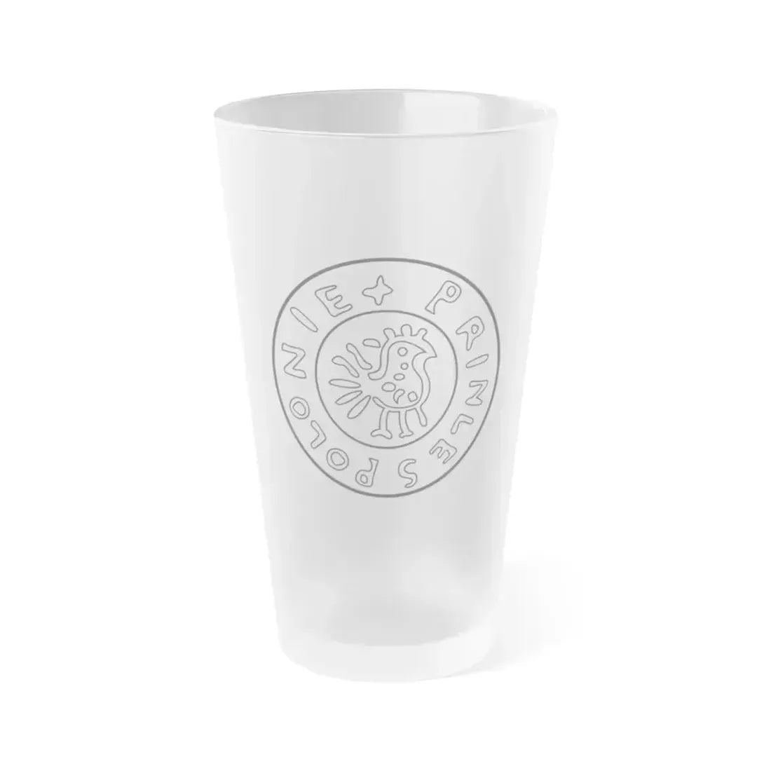 Emblem of Civitas Schinesghe - Frosted Pint Glass 16oz 16oz Frosted - Go Mug Yourself