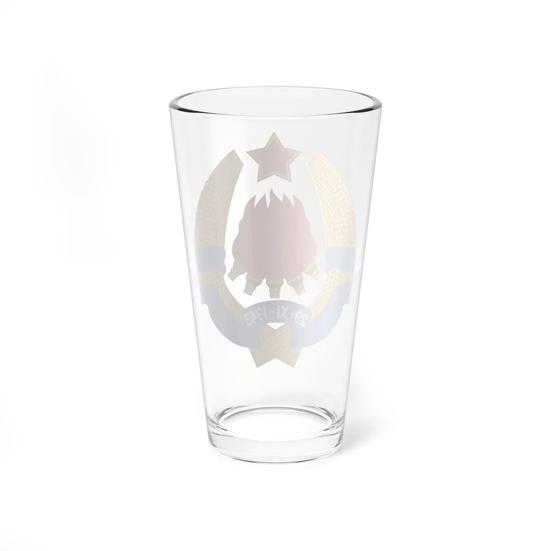 Emblem of Democratic Federal Yugoslavia (Yugoslavia) (Coat of Arms) Pint Glass 16oz - Go Mug Yourself