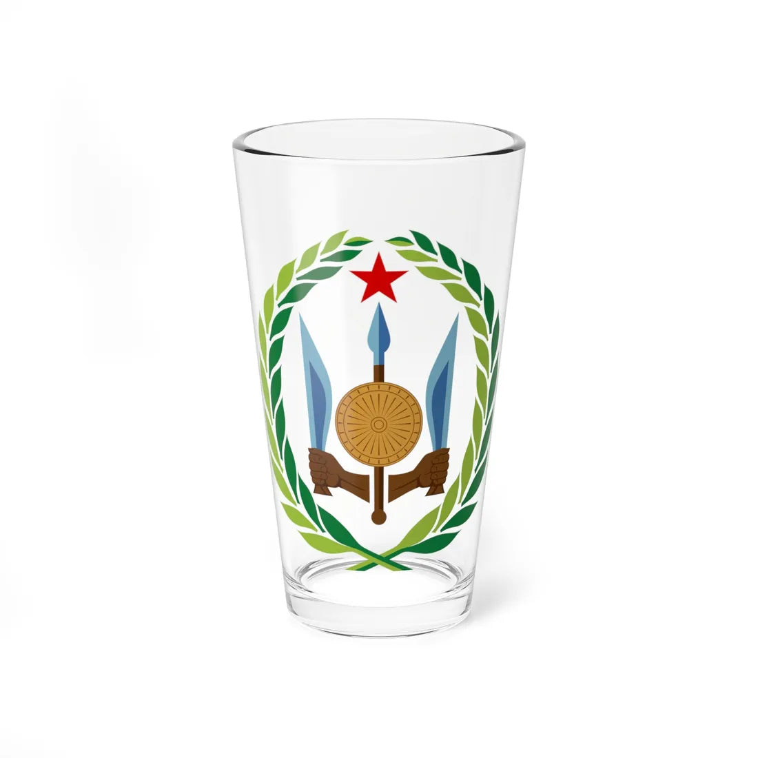 Emblem of Djibouti (Djibouti) (Coat of Arms) Pint Glass 16oz 16oz - Go Mug Yourself