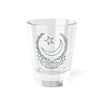 Emblem of East Pakistan 1970-1971 Green version (Pakistan) (Coat of Arms) Shot Glass 1.5oz 1.5oz - Go Mug Yourself