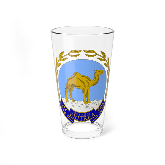 Emblem of Eritrea or argent azur bleu ciel (Spain) (Coat of Arms) Pint Glass 16oz 16oz - Go Mug Yourself