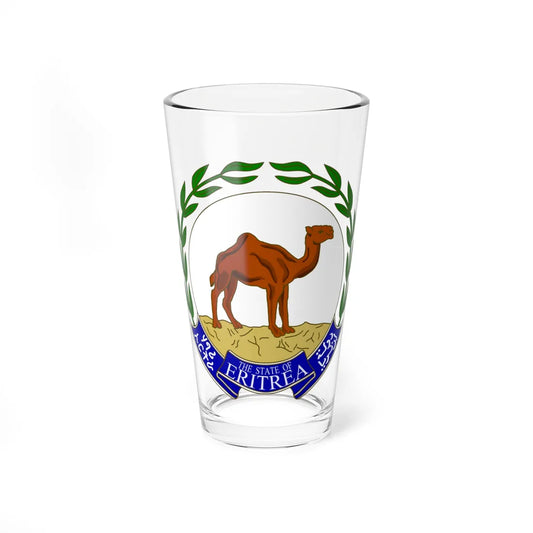 Emblem of Eritrea sinople argent naturel azur (Spain) (Coat of Arms) Pint Glass 16oz 16oz - Go Mug Yourself