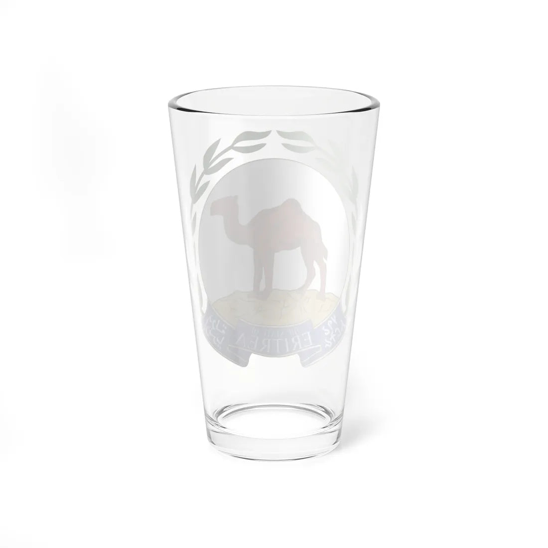 Emblem of Eritrea sinople argent naturel azur (Spain) (Coat of Arms) Pint Glass 16oz - Go Mug Yourself
