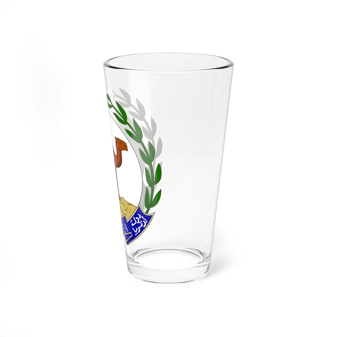 Emblem of Eritrea sinople argent naturel azur (Spain) (Coat of Arms) Pint Glass 16oz - Go Mug Yourself