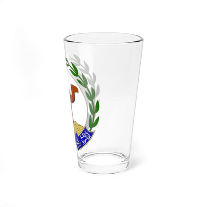Emblem of Eritrea sinople argent naturel azur (Spain) (Coat of Arms) Pint Glass 16oz - Go Mug Yourself
