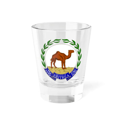 Emblem of Eritrea sinople argent naturel azur (Spain) (Coat of Arms) Shot Glass 1.5oz 1.5oz - Go Mug Yourself