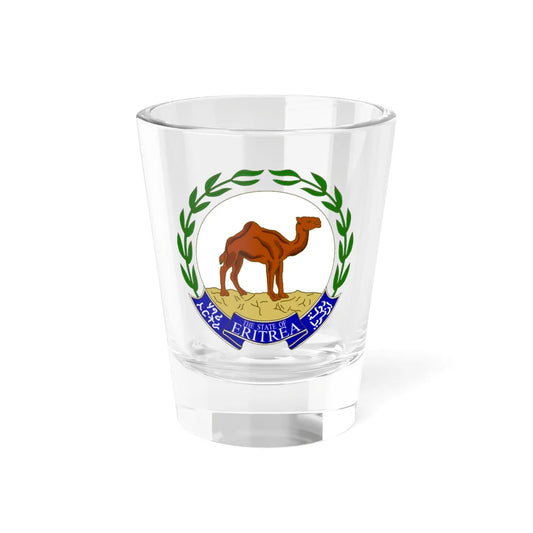 Emblem of Eritrea sinople argent naturel azur (Spain) (Coat of Arms) Shot Glass 1.5oz 1.5oz - Go Mug Yourself